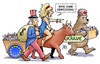 Cartoon: Ukraine-Einmischung (small) by Harm Bengen tagged ukraine,eu,russland,baer,stier,europa,uncle,sam,usa,geld,besitzanspruch,aufstand,proteste,revolte,janukowitsch,kiew,klitschko,harm,bengen,cartoon,karikatur