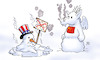 Cartoon: USA-Olympia-Boykott (small) by Harm Bengen tagged usa,olympiade,olympia,boykott,china,schneemann,drache,schmelzen,harm,bengen,cartoon,karikatur