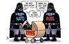 Cartoon: Vater des Krieges (small) by Harm Bengen tagged vater,kind,baby,kinderwagen,krieg,darth,vader,starwars,nato,russland,ukraine,harm,bengen,cartoon,karikatur