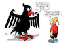 Cartoon: Vati kocht (small) by Harm Bengen tagged mutti,weg,vati,kocht,kochen,kartoffelsuppe,adler,bundesadler,michel,kind,scholz,merkel,bundeskanzler,regierungswechsel,harm,bengen,cartoon,karikatur