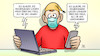 Cartoon: Virus-Wissen (small) by Harm Bengen tagged regierungen,wissen,weismachen,verschwörungstheorien,handy,laptop,internet,angst,michel,mundschutz,corona,coronavirus,ansteckung,pandemie,epidemie,krankheit,schaden,harm,bengen,cartoon,karikatur