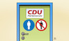 Cartoon: Vorsitz männlich (small) by Harm Bengen tagged cdu,parteivorsitz,männlich,mann,frau,verbot,gebot,tuer,harm,bengen,cartoon,karikatur