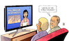 Cartoon: Waldbrände Schweden (small) by Harm Bengen tagged waldbrand,waldbrände,schweden,billy,regale,holz,tv,nachrichten,harm,bengen,cartoon,karikatur