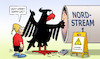 Cartoon: Warten nach Wartung (small) by Harm Bengen tagged gas,pipeline,nordstream1,michel,bundesadler,adler,feuer,streichholz,streichhoelzer,wartung,krieg,ukraine,russland,harm,bengen,cartoon,karikatur