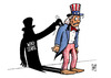Cartoon: Wikileaks-Diplomatendokumente (small) by Harm Bengen tagged diplomatendokumente wikileaks diplomaten diplomatie dokumente usa clinton außenministerin enthüllungen konflikt krise peinlich uncle sam schatten