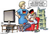 Cartoon: WM-Arbeit (small) by Harm Bengen tagged arbeit,bier,saufen,alkohol,argentinien,endspiel,finale,wm,weltmeisterschaft,weltmeister,brasilien,deutschland,fussball,harm,bengen,cartoon,karikatur