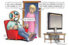 Cartoon: WM-Auftakt (small) by Harm Bengen tagged mutter,liebhaber,haus,hund,wm,auftakt,fussball,tv,harm,bengen,cartoon,karikatur