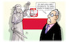 Cartoon: Zwangspensionierte Richter (small) by Harm Bengen tagged ruhestand,zwangspensioniert,richter,justizreform,justitia,polen,harm,bengen,cartoon,karikatur