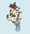 Cartoon: Springer Spaniel (small) by Little Topper tagged dog,spaniel,spring,bounce,springer