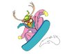 Cartoon: Ciervo Snowboard (small) by LeMommio tagged ciervo,snowboard