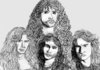 Cartoon: Megadeth (small) by LeMommio tagged megadeth,heavy,metal,band