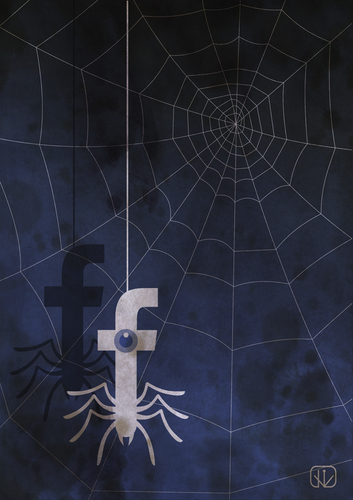 Cartoon: Facebook net (medium) by vladan tagged facebook,net,internet