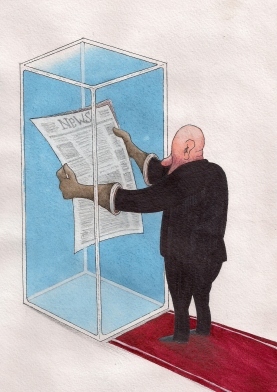 Cartoon: gazete (medium) by caferli tagged politic