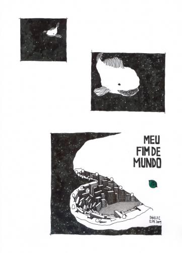 Cartoon: meu fim de mundo 1 (medium) by daniloz tagged world,end,espace,fich