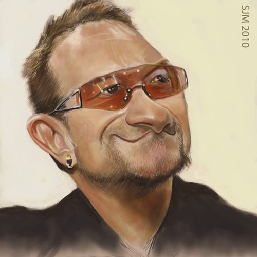 Cartoon: Bono-Oh!No! (medium) by jonesmac2006 tagged caricature
