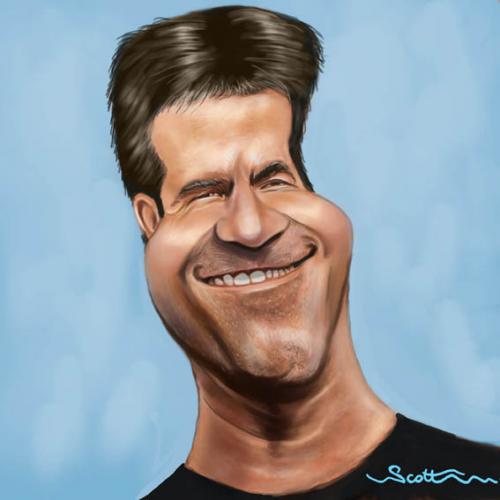 Cartoon: cowell (medium) by jonesmac2006 tagged cowell