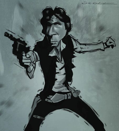 Cartoon: Han Solo (medium) by jonesmac2006 tagged han,solo,caricature