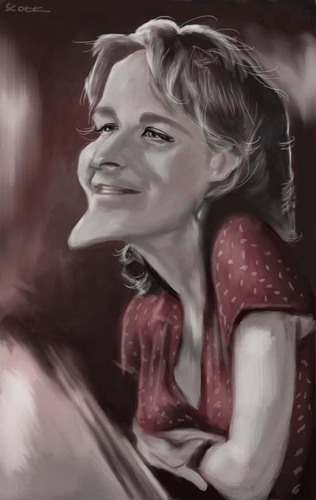 Cartoon: Helen Hunt (medium) by jonesmac2006 tagged helen,hunt,caricature