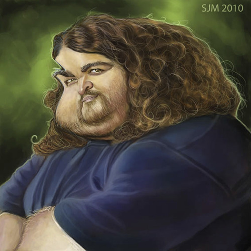 Cartoon: Hurley-Burly (medium) by jonesmac2006 tagged caricature,lost,hurley