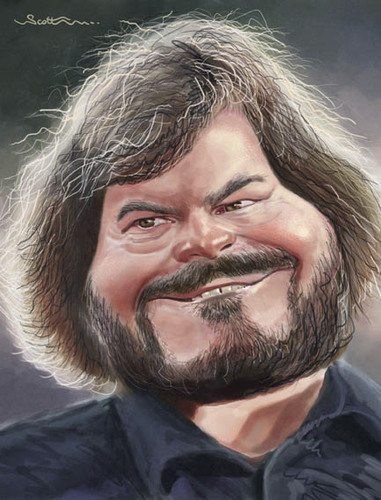 Cartoon: Jack Black (medium) by jonesmac2006 tagged jack,black,fatty