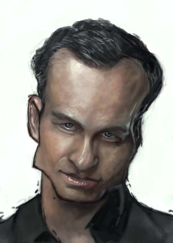 Cartoon: Julian McMahon (medium) by jonesmac2006 tagged julian,mcmahon,caricature