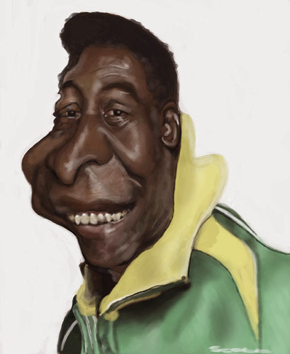 Cartoon: Pele caricature (medium) by jonesmac2006 tagged pele,caricature