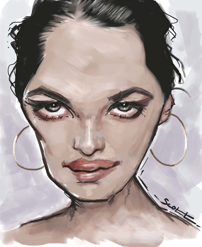 Cartoon: rachel weisz (medium) by jonesmac2006 tagged rachel,weisz,caricature