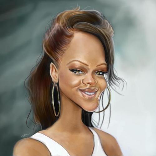 Cartoon: rihanna (medium) by jonesmac2006 tagged umberella