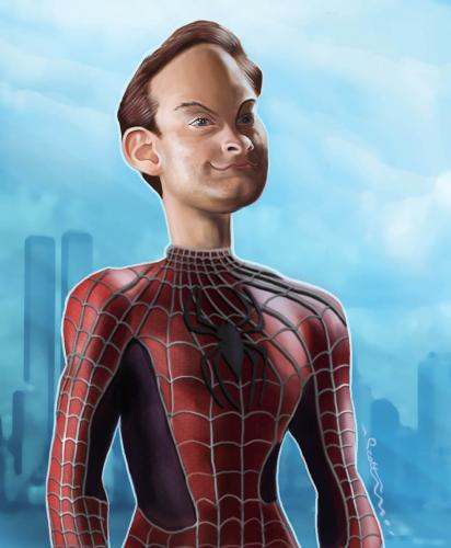 Cartoon: Spidey_Geek (medium) by jonesmac2006 tagged caricature