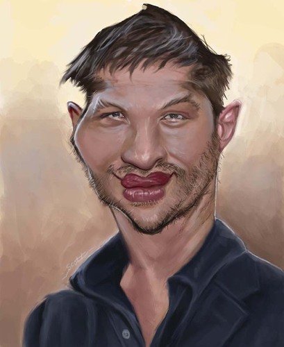 Cartoon: Tom Hardy (medium) by jonesmac2006 tagged caricature,hardy,tom