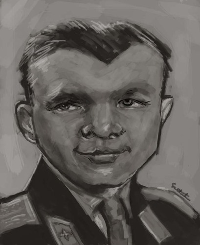 Cartoon: Uri Gagarin (medium) by jonesmac2006 tagged uri,gagarin,caricature