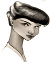Cartoon: Audrey Hepburn (small) by jonesmac2006 tagged audrey,hepburn,caricature