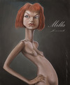 Cartoon: Milla Jovovich (small) by jonesmac2006 tagged milla,jovovich,caricature