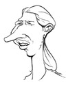 Cartoon: Steffi (small) by jonesmac2006 tagged steffi,caricature