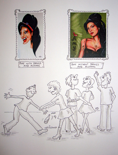 Cartoon: Amy Winehouse (medium) by Sanni tagged winehouse,amy