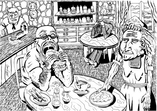 Cartoon: Scottish Breakfast! Poor Italian (medium) by csamcram tagged scottish,breakfast,csam,cram