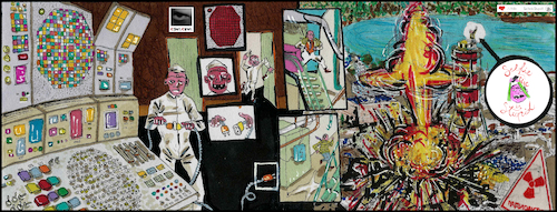 Cartoon: Selfie is Stupid! Chernobyl (medium) by csamcram tagged csamcram,selfieisstupid,striscia,275x105,chernobyl