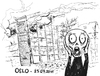 Cartoon: Oslo 23.07.2011 (small) by csamcram tagged oslo strage csam cram munch scream