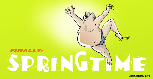 Cartoon: Fruehlingserwachen Springtime (medium) by pianoman68 tagged fruehling,fruehlingserwachen,spring,springtime