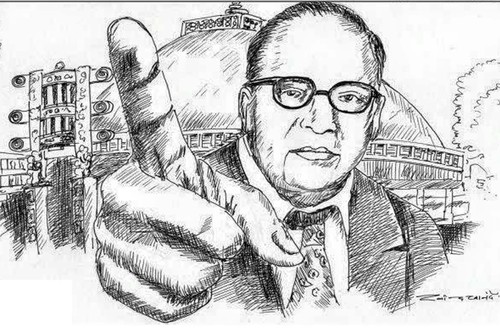 Cartoon: babasaheb ambedkar (medium) by ravindra khanande tagged ram