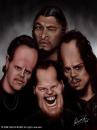 Cartoon: Metallica (small) by CarlosR tagged metallica,caricature