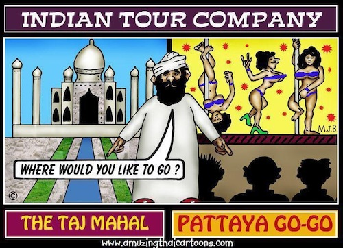 Cartoon: Indian Tour Company (medium) by Mike Baird tagged holiday,indian,thailand,fun
