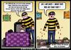 Cartoon: The Burglar (small) by Mike Baird tagged burglar,robbed,intimidated,scared,hero