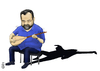 Cartoon: Tolga Candar (small) by MelgiN tagged tolga,candar,ege,turku,bodrum