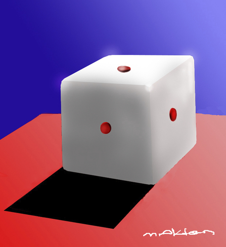 Cartoon: dice zar (medium) by muharrem akten tagged dice,zar,cartoon,karikatur,humor