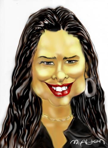 Cartoon: nicoleta ionescu (medium) by muharrem akten tagged nicoletta,ionescu,karikatürist,ressam,sanatci,artist,muharrem,akten,mizah,humor