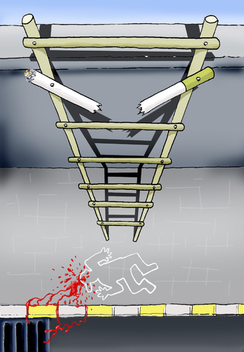 Cartoon: sigara oldurur (medium) by muharrem akten tagged sigara,karikatur,humor,cartoon,muharrem,akten