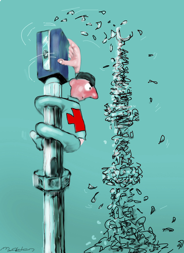 Cartoon: switzerland minaret 9 (medium) by muharrem akten tagged switzerland,minaret,cartoon,cartoonist,karikatur,humor,humorist,turkish,art,mizah,sanat,muharrem,aktem