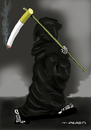 Cartoon: sigara oldurur (small) by muharrem akten tagged sigaratte,killer,live,reaper