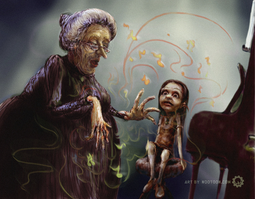 Cartoon: influence (medium) by nootoon tagged digital,germany,nootoon,illustration,teacher,piano